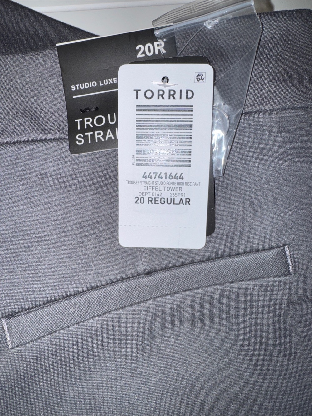 torrid Charcoal Straight Leg Trousers